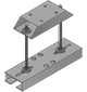 STAFFA A SOFFITTO + BARRE FILETTATE